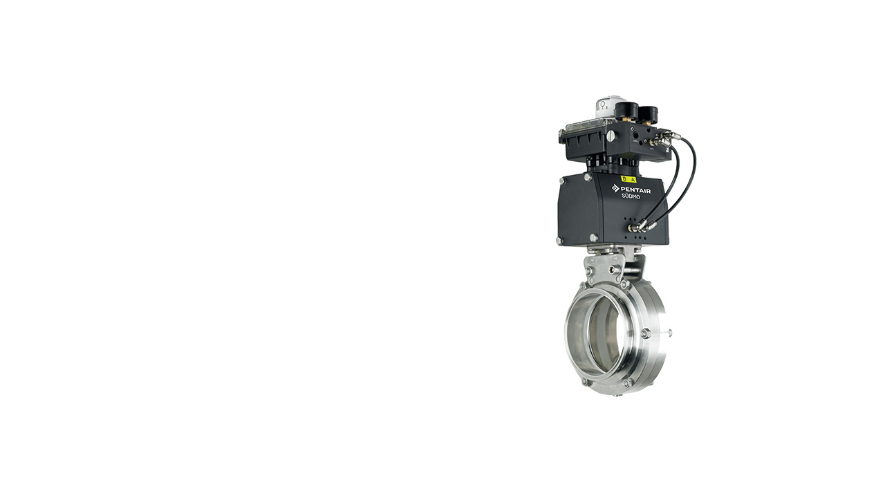 Südmo Powder Butterfly Valves F250P/F251P are used in powder conveying/transport applications, featuring both manual and pneumatic drive options.