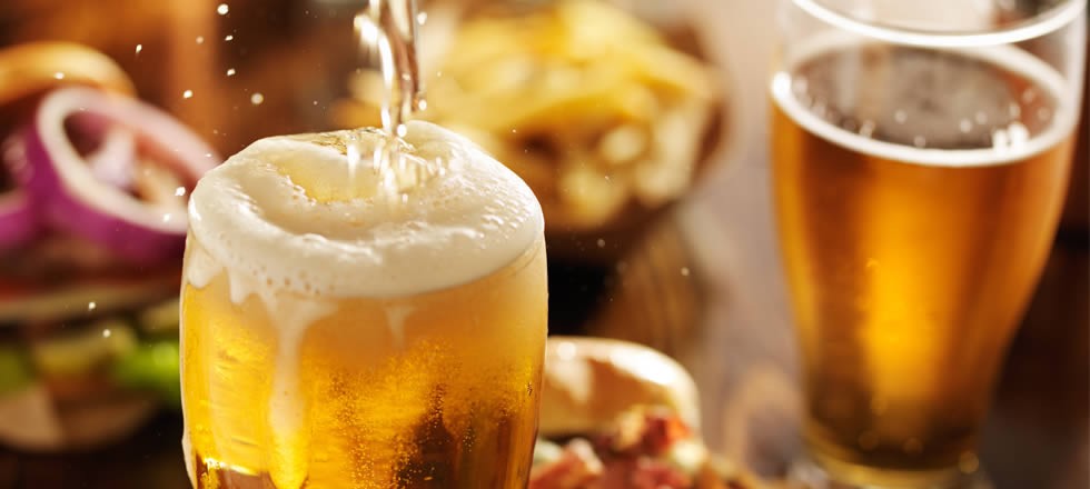 Glasses with beer